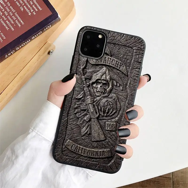 American TV Sons of Anarchy custodia per telefono per iphone 13 8 7 6 6S Plus X 5S SE 2020 XR 11 12 pro XS MAX