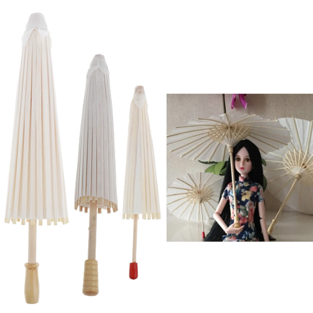 Chinese Hand-made Mini Umbrella Paper Parasol For 1/3  Dolls Accessory