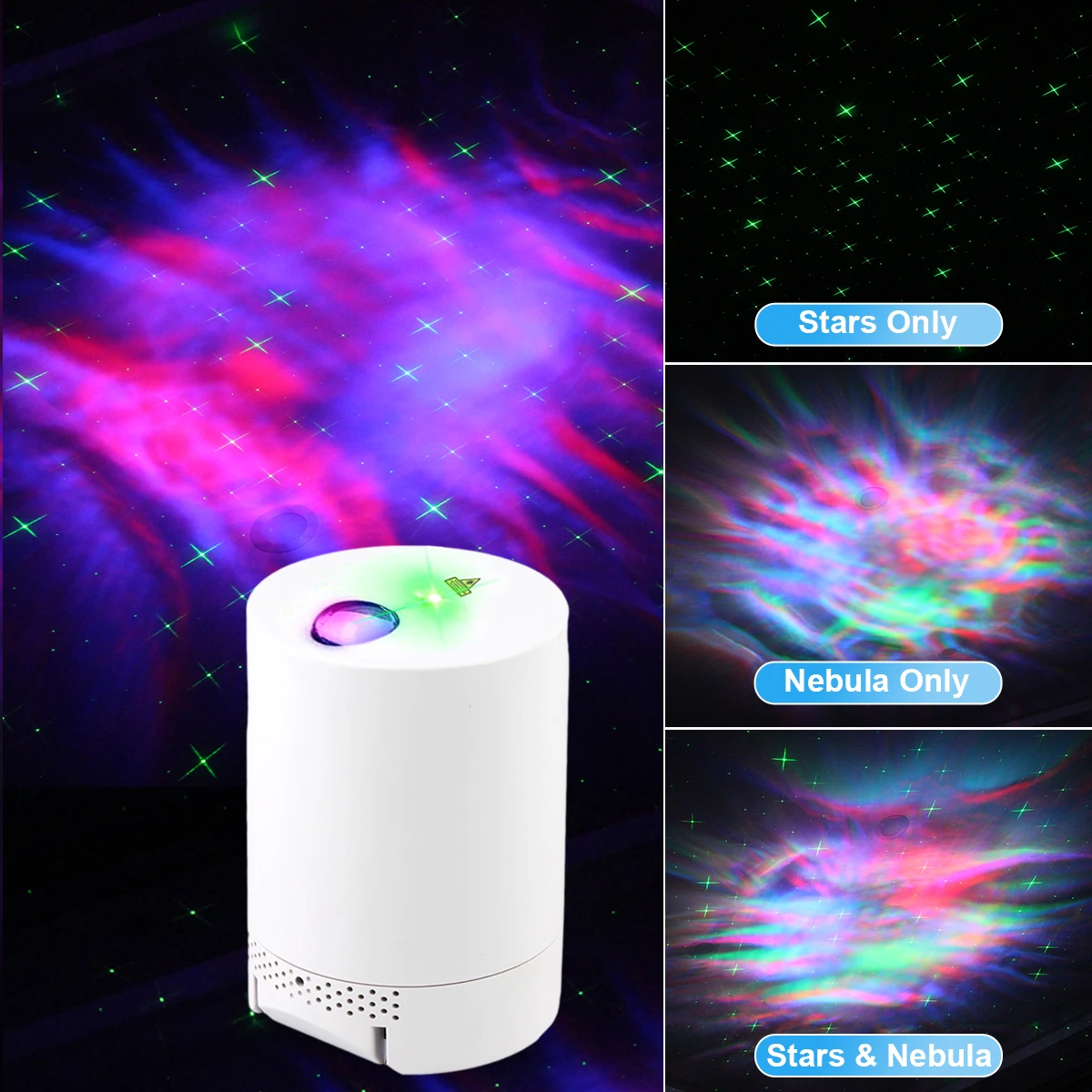 USB Night Light Starry Sky Projector Water Wave Lamp LED Star Music Rotating Remote Control Bluetooth Bedroom Bedside Lamp