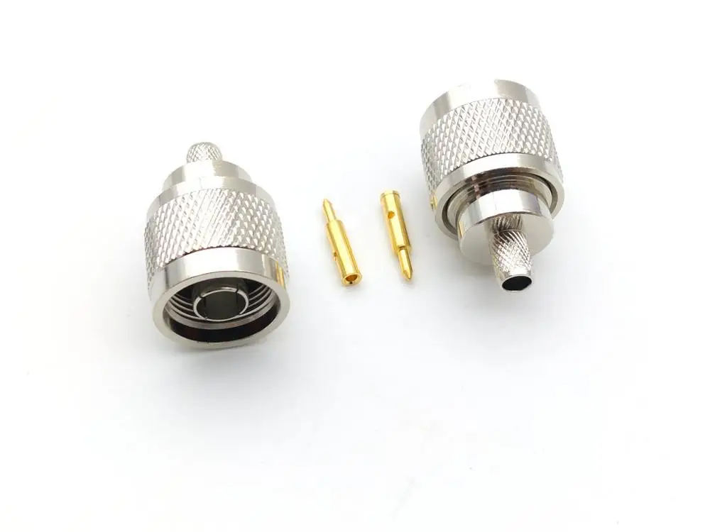 Imagem -02 - Conector do Adaptador de Crimpagem para Cabo Macho n Rg8x Lmr240 Rg8x Lmr240 20 Pcs 100 Pcs