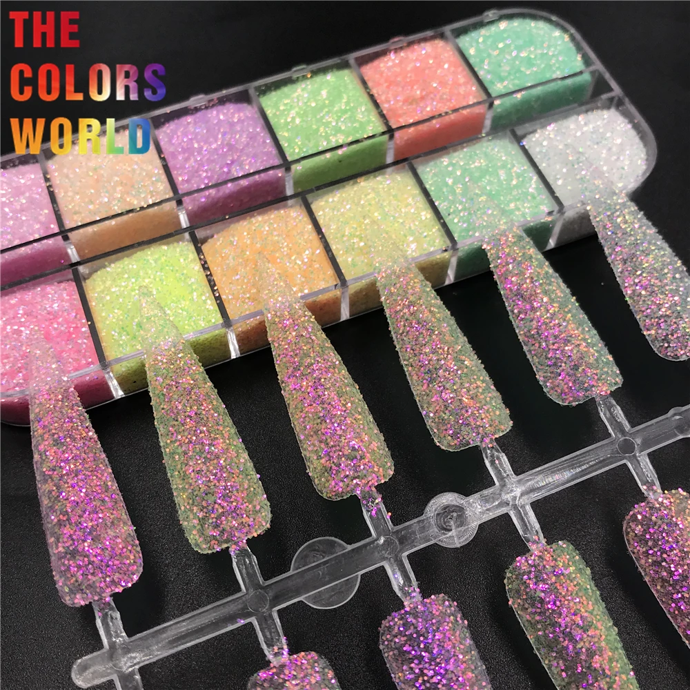 TCT-597  Rainbow Mermaid Colorful Nails Glitter Nail Art Decoration Nail Design Makeup uñas Crafts Manicure Festival Accessories