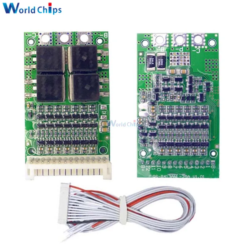 BMS 6S 7S 8S 9S 10S 11S 12S 13S  25A 4.2V Lithium Li-ion Lifepo4 Battery Charge Protection Board Lifepo4 Pack BMS PCB PCM