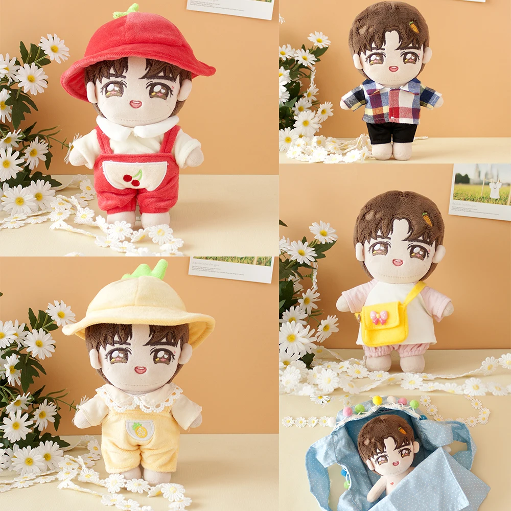 

20cm Plush Doll's Clothes Outfit Accessories for Korea Kpop EXO Idol Dolls Bodysuit Clothing Fans Gift Collection