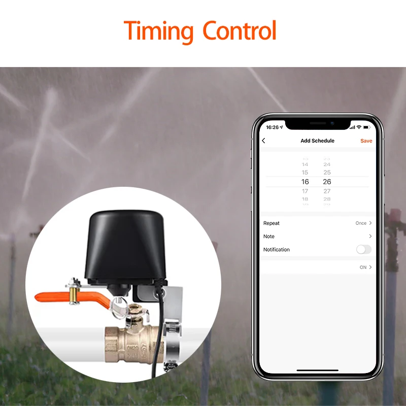 ZigBee Water/Gas Valve Remote Control System For Gate Plant Timer Garden Irrigation Tuya Smart Life Alexa Google Home Automatic