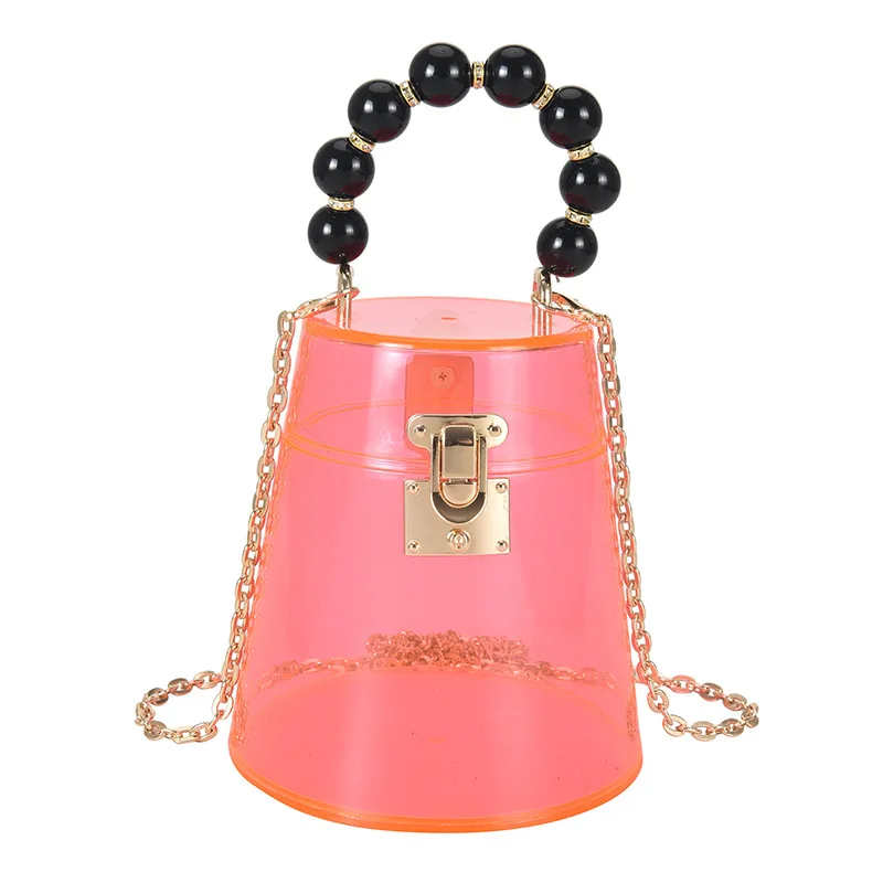 Acrylic Box Bucket Bag Chain Mini Crossbody Bag Fashion Shoulder Bag Women Purses and Handbags Designer Bag Clutch Bag