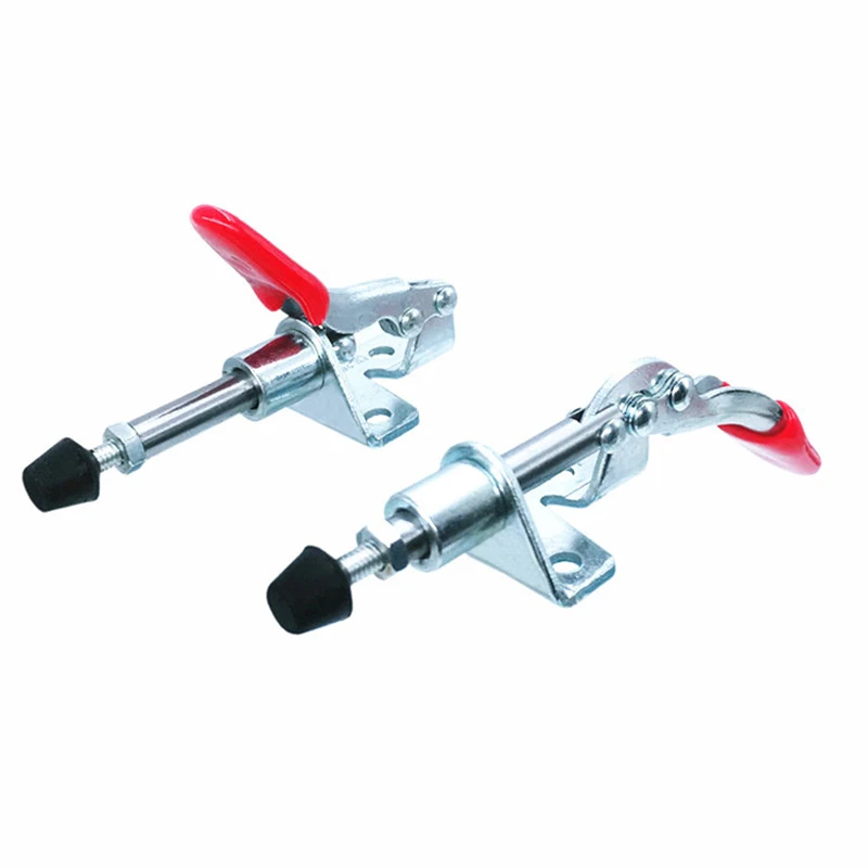 1 adet GH-301AM hızlı bırakma manivelalı kelepçe 45KG 99Lbs sıkma kuvveti Push-pull kelepçeleri 16mm piston inme el aracı dikey tip