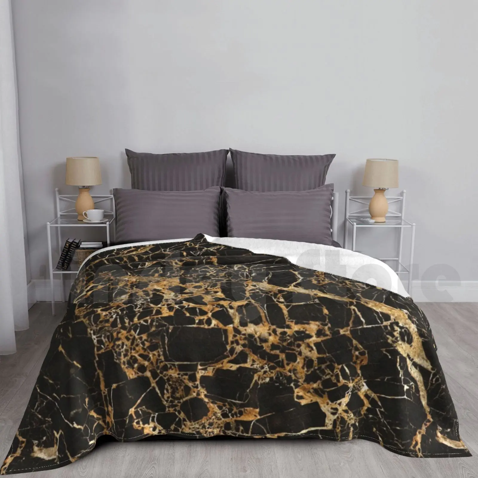 Portoro manta de mármol dorado moda personalizada Portoro mármol dorado lujo elegante