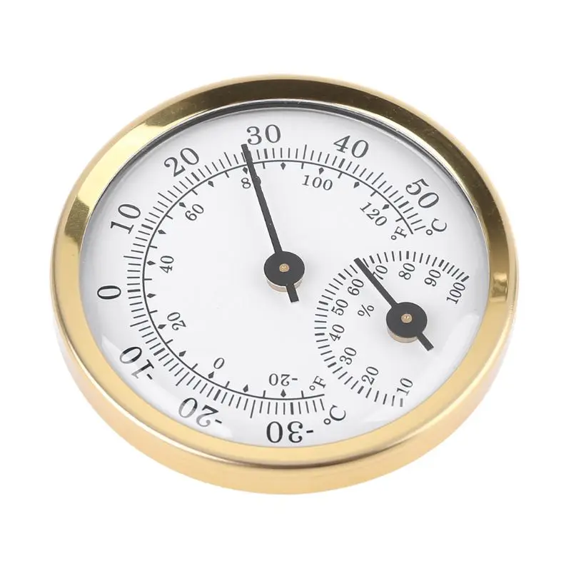 2 in 1 Classic Thermometer Hygrometer 58mm for Indoor Office Home Room Outdoor Analog Temperature Gauge High-accuracy