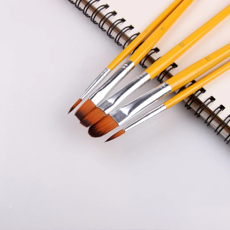 5 multi-head nylon hair brush sets watercolor acrylic panit brush level peak/Nail round/Hook line for art painting tools set