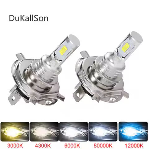 LED H4 H7 H11 H8 HB4 H1 H3 9005 HB3 9006 HB4 9012 H9 Car Headlight Bulbs 80W 12000LM Car Accessories 6000K White Led Fog Light