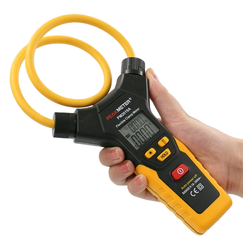 PEAKMETER PM2019A Digital Flexible Clamp Meter  Handheld Flexible Current clamp 3000A AC Current Multimeter 3000A 6000 counts