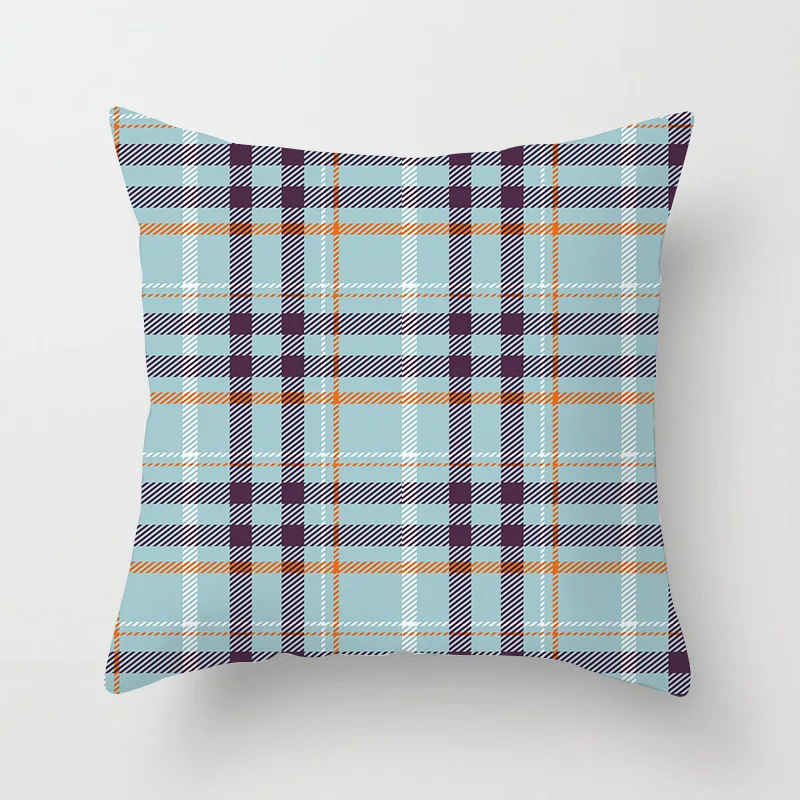 Scottish Red Plaids Pillow Cushion Cover Home Decor Geometric Pillowcase Hot Modern Nordic Fashion Christmas Sofa Throw Pillows