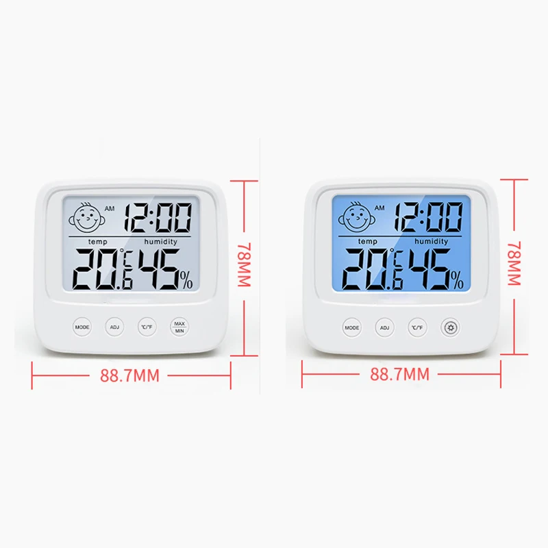 Thermohygrometer Instrument Accurate Digital LCD Indoor Convenient Temperature Sensor One Piece of Multifunctional Thermometer