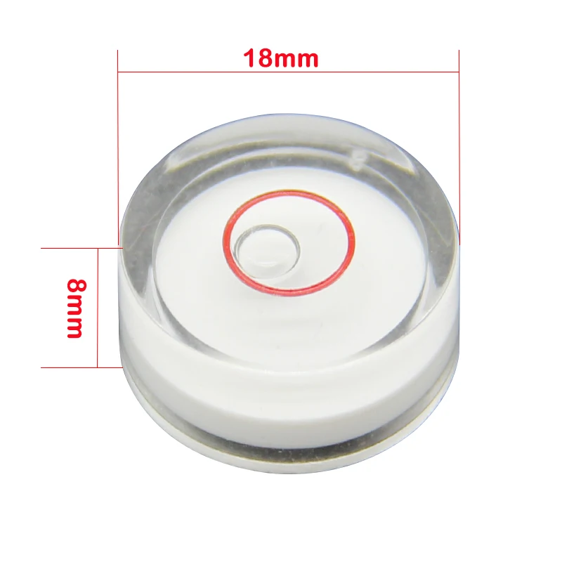 Nivel de burbuja Horizontal de alta precisión nivel de burbuja 18*8mm (100 unids/lote)