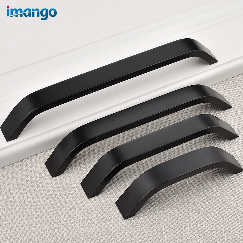 Full Solid Brand High-Quality Cabinet Handle Modern Minimalist Knob Kitchen Bathroom Bedroom Wardrobe Door Drawer Pull 96-320mm