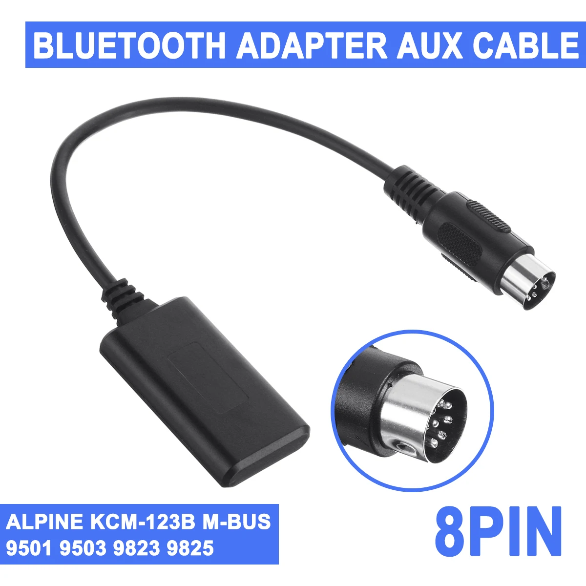 

For Alpine KCM-123B M-BUS 9501 9503 9823 9825 bluetooth Adapter Music Aux Module Car Electronics Accessories