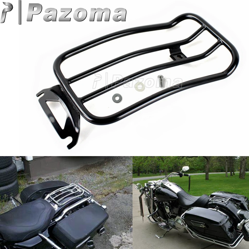 

Motorcycle Luggage Rack Steel Rear Seat Support Shelf For Harley Electra Glide Road King Street Glide Touring FLHT FLHR FLHX FLT