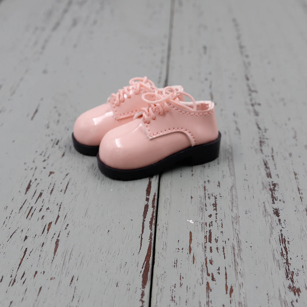 1/6 doll shoes cute leather shoes 4.8cm four colors suitable for Little Angel 28cm doll and 2.8cm suitable for 1/6 Blyth (30cm h