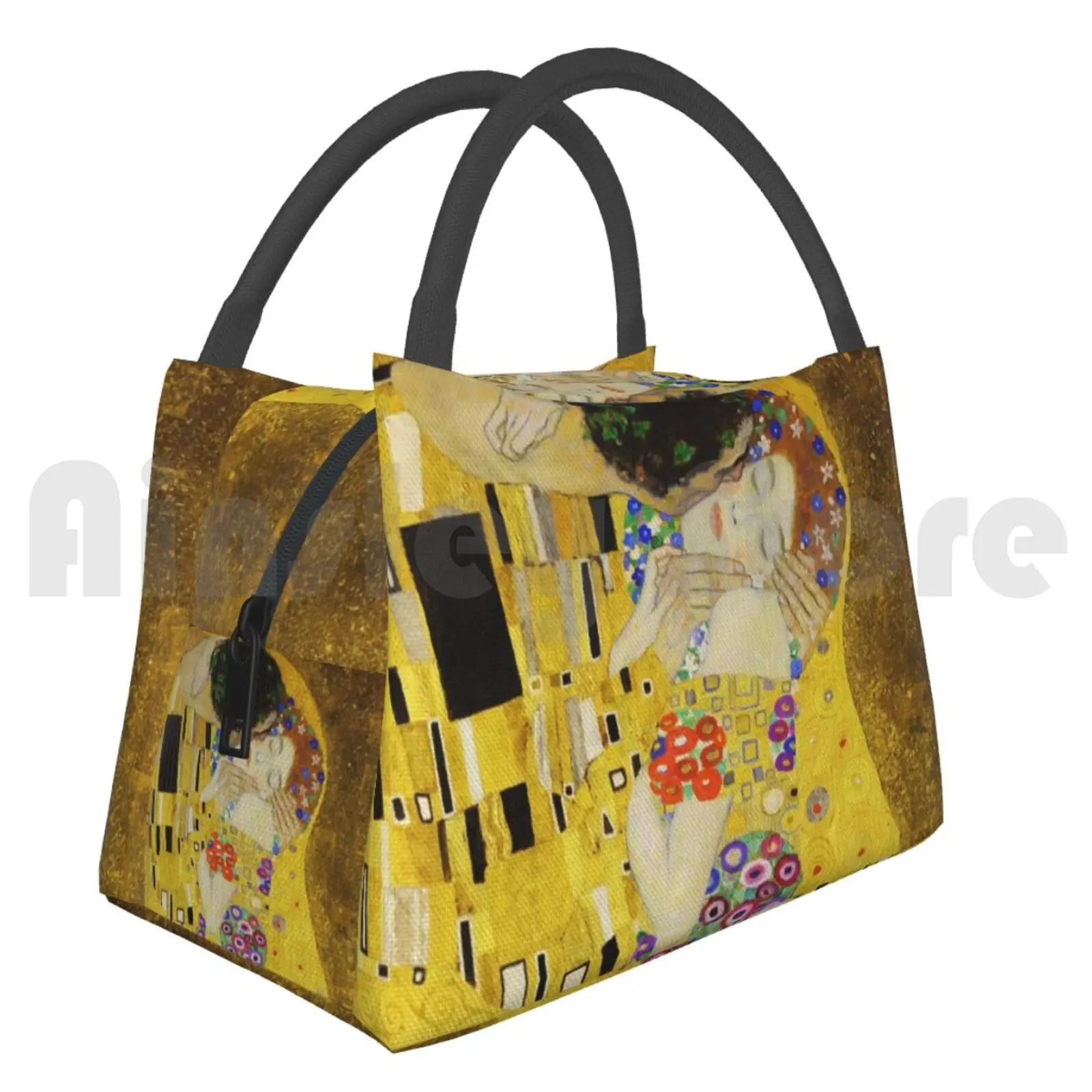 Portable Insulation Bag The Kiss , Gustav Klimt Vintage Vintage The Kiss Gustav Klimt Oil Painting Art