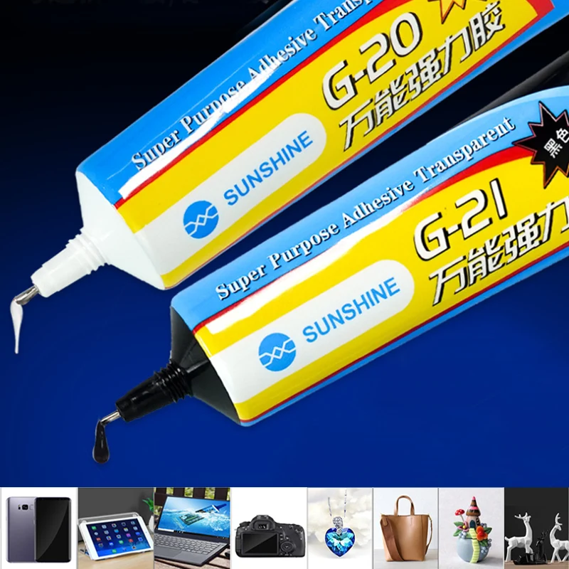Colla eccellente universale ad alta concentrazione nera della colla multiuso di SUNSHINE G-21 per l'adesivo della copertura posteriore dello schermo di riparazione del telefono cellulare