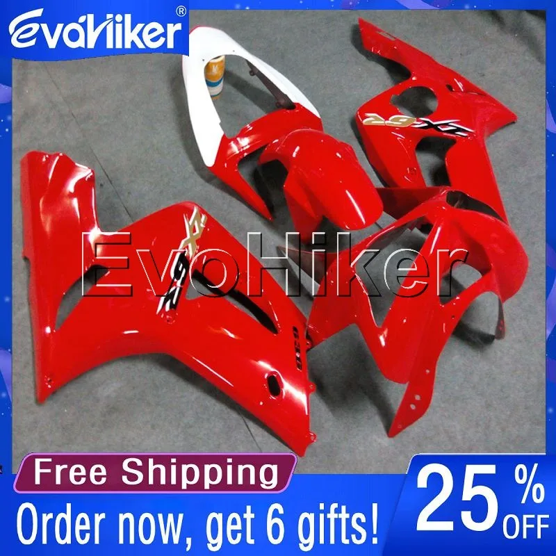 

Custom motorcycle plastic cover for ZX-6R 2003-2004 ZX6R 03 04 ABS fairing Injection mold red+gifts