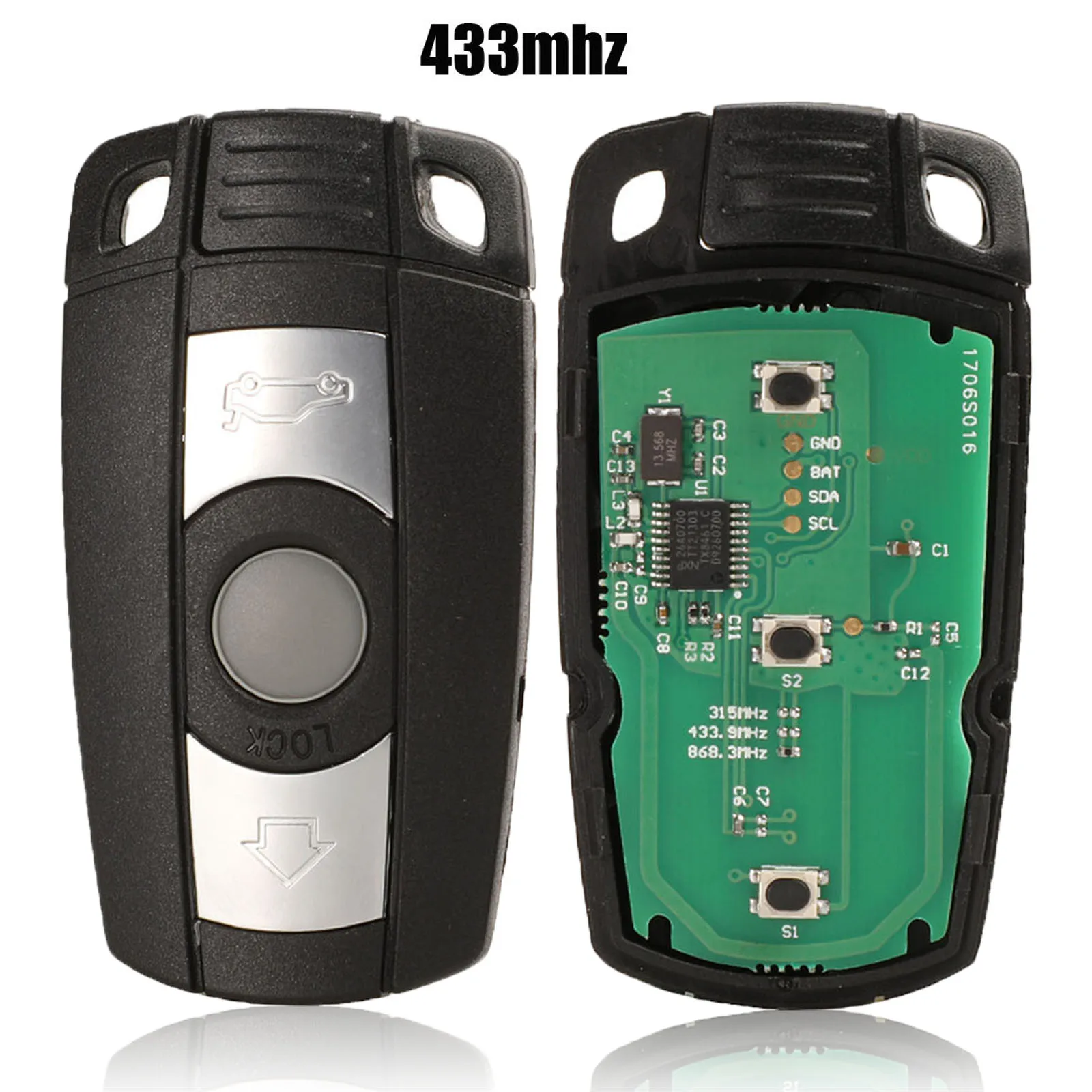 Jingyuqin Zdalny kluczyk samochodowy 315/433/868MHZ FSK CAS3 ID46 PCF7945 Chip Do BMW 1 3 5 7 Series X5 X6 Z4 Smart Key Control 3 Button