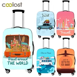 18-32 Inch Travel Vacation Style Print Pattern Suitcase Covers  Elastic Luggage Protective Covers Trolley Case Covers