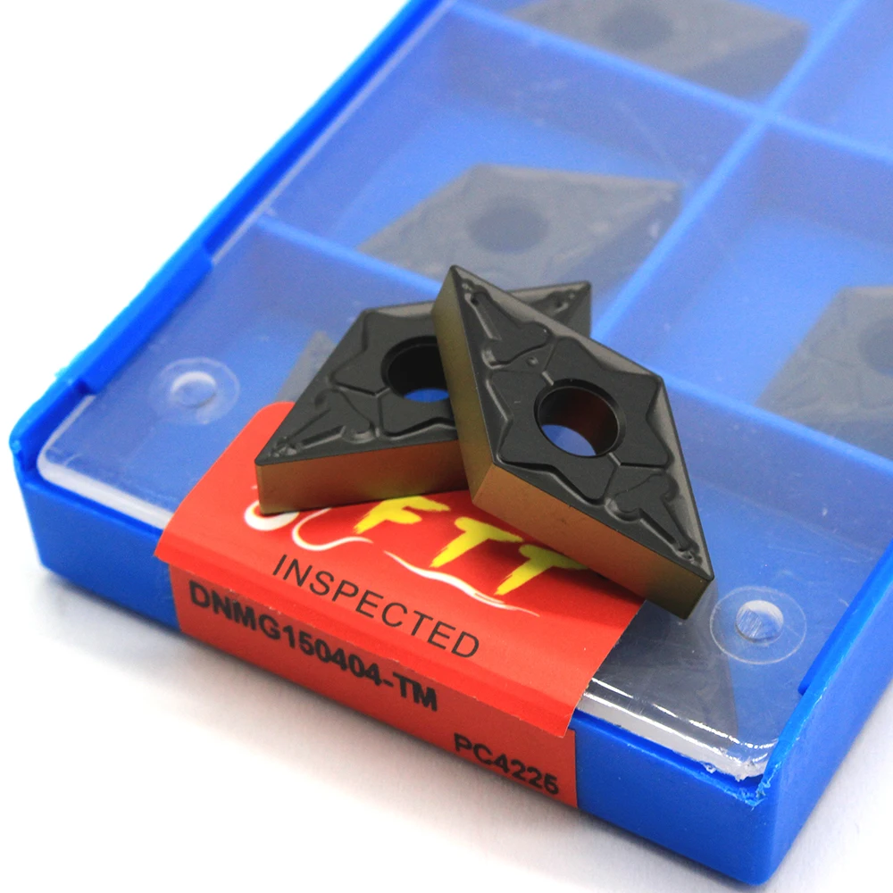 10 Buah Pisau DNMG150404 TM PC4225 Carbide Sisipan Kualitas Tinggi Sisipan Alat Pemotong CNC Alat Bubut Cutter untuk Baja