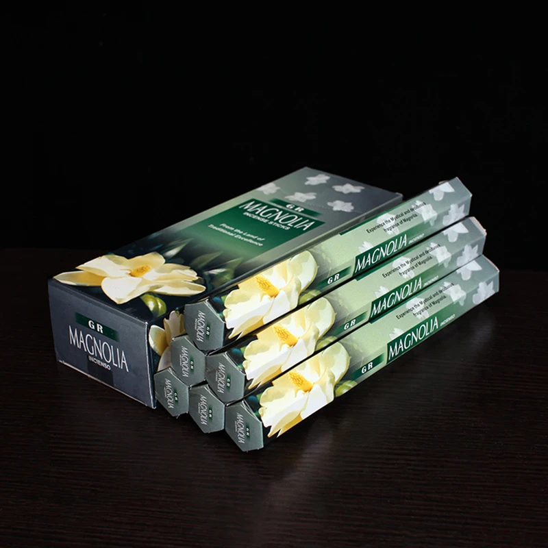 India Incense Magnolia Flavor Incense Stick Aromatherapy Incenso Scent Burning for Healthy Yoga Room Household Supply