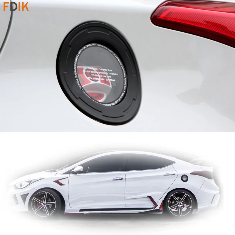 Sport Racing F1 style Black Clear Tank Cap copertura trasparente del gasolio per Hyundai Elantra Avante MD