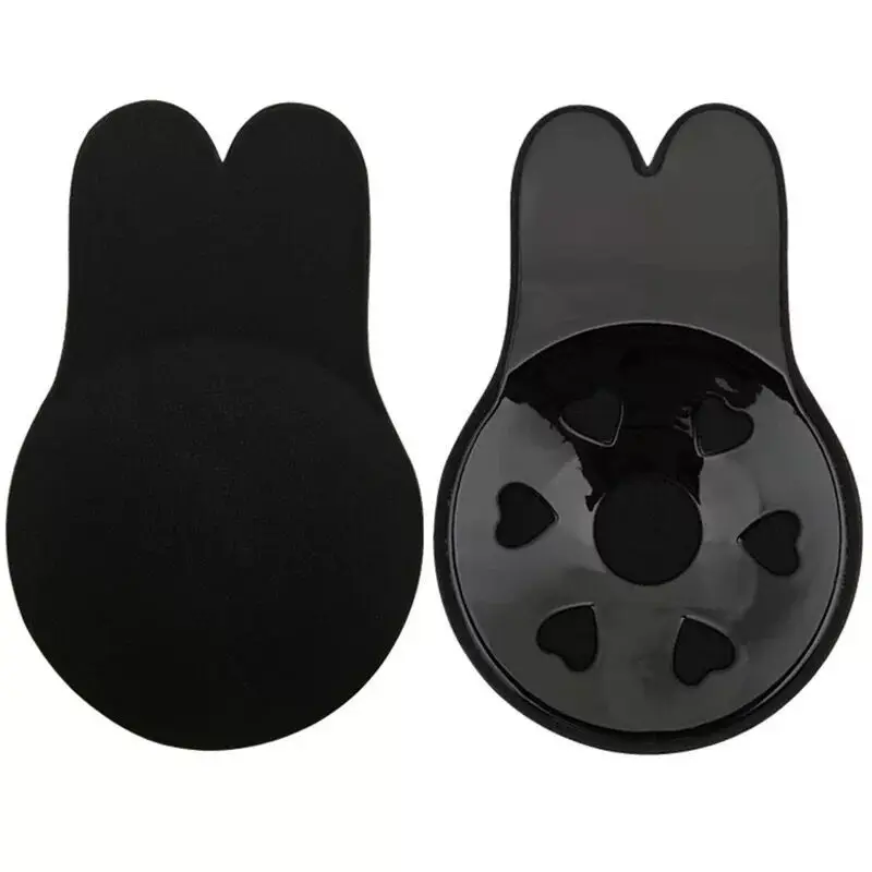 

Reusable Rabbit Ear Silicone Push Up Bra Self Adhesive Strapless Invisible Bra Sticky Breast Lift Up Bras Nipple Pads for Women