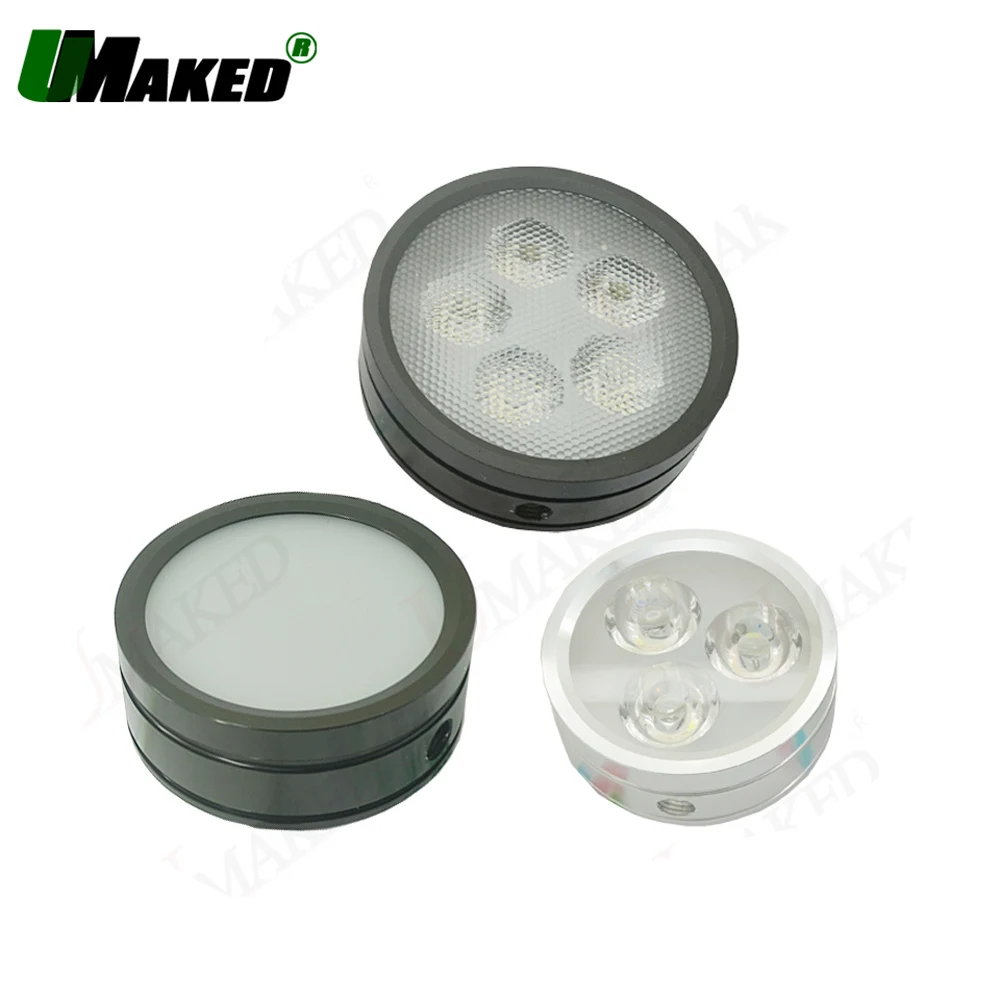 2pcs  3W5W7W LED Alumimun Lamp main housing Head Kits light House Base Spotlight/Bulb Case kits+heat sink PCB+Lens