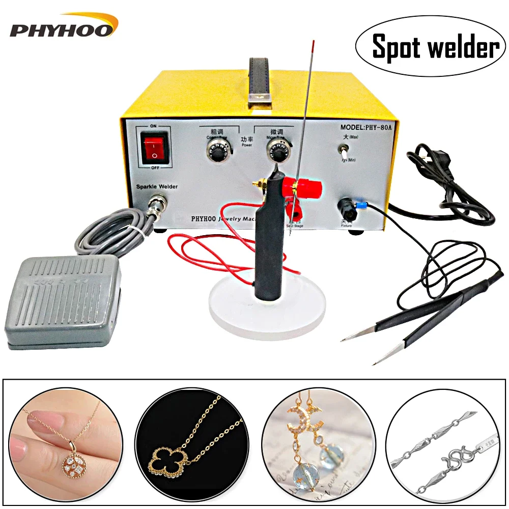 

80A Spot Welding Hand Held Pulse Spot Welder Welding Machine Welding Machine Gold And Silver Jewelry Processing