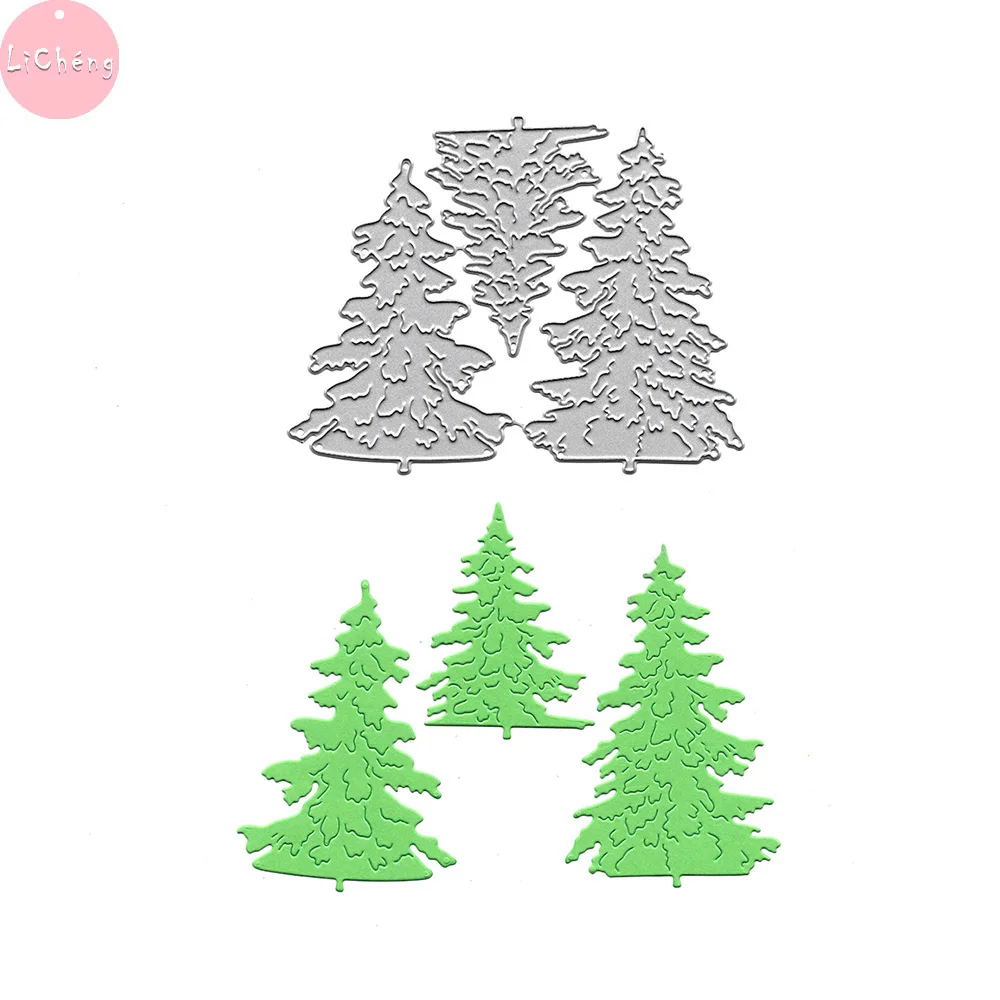 Christmas Tree Slimline Cutting Dies Scrapbooking Embossing Folders for Card Making Metal Craft Stencils DIY Clear Stamps Die