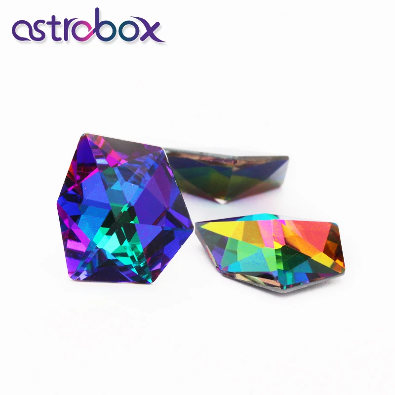 Astrobox K9 Ice Cube Crystal Stone Arts Crafts Decorative Glue On Rhinestones Glass Crystal For Upholstery Decorative Loose Bead