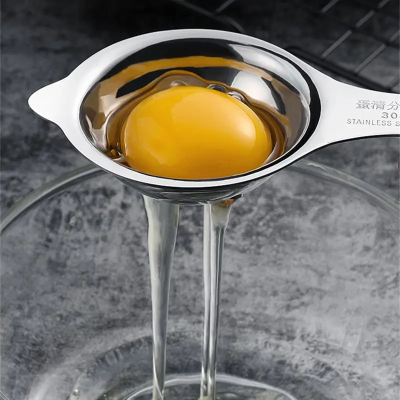 Egg Separator 304 Stainless Steel Egg Dividers, Liquid Filter, Egg Tools, Cooking, Household, Kitchen Accessories, Splitter