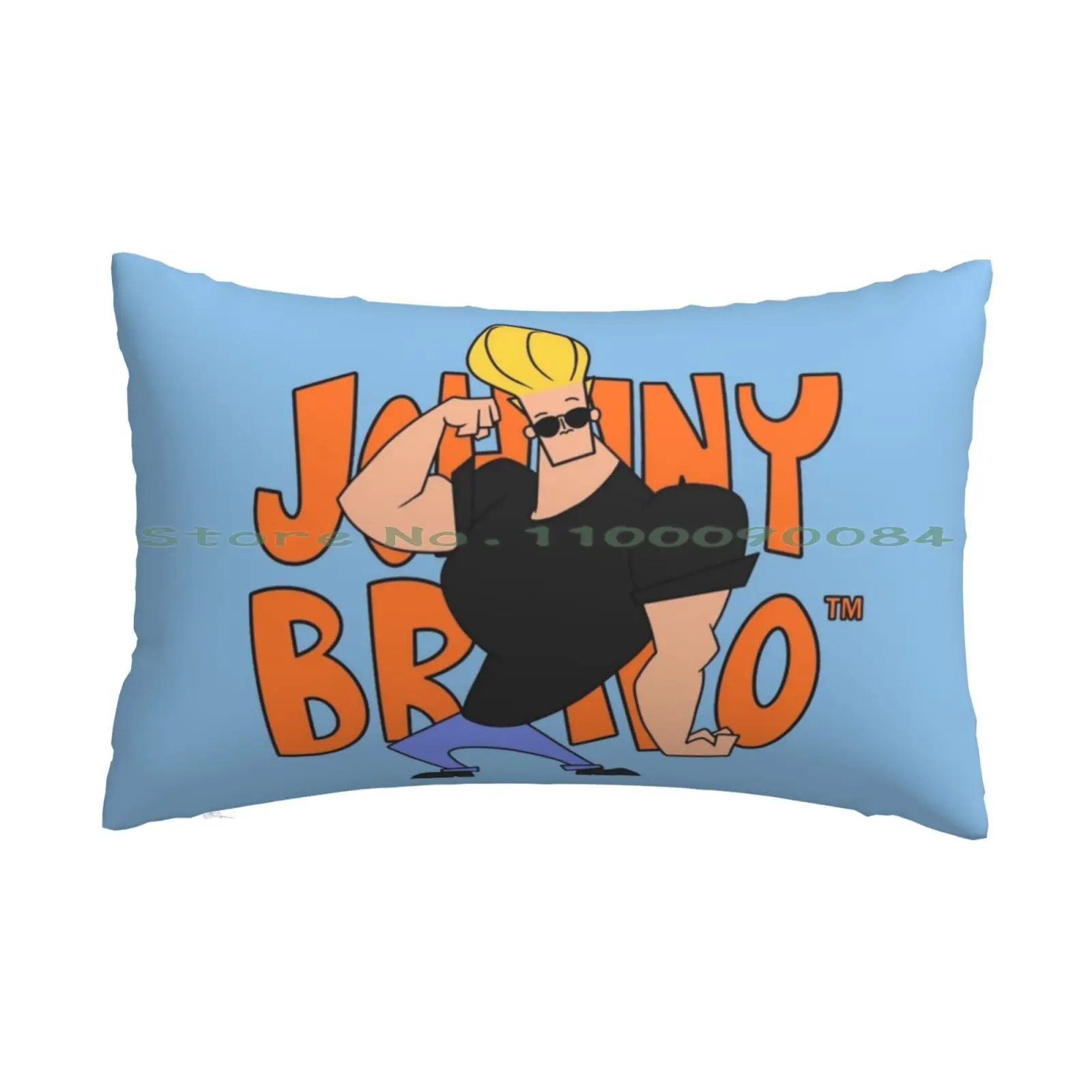 Johnny Bravo Pillow Case 20x30 50*75 Sofa Bedroom Johnny Bravo Johnnybravo American Animated Series Muscular Cartoon Pop