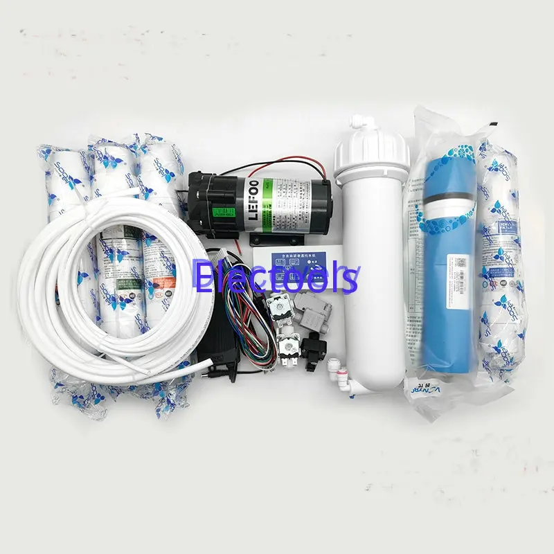 400G Gallon High Flow Water Purifier Aquarium DIY Complete Machine Fitting Water Pump Solenoid Valve RO Membrane Filter Element