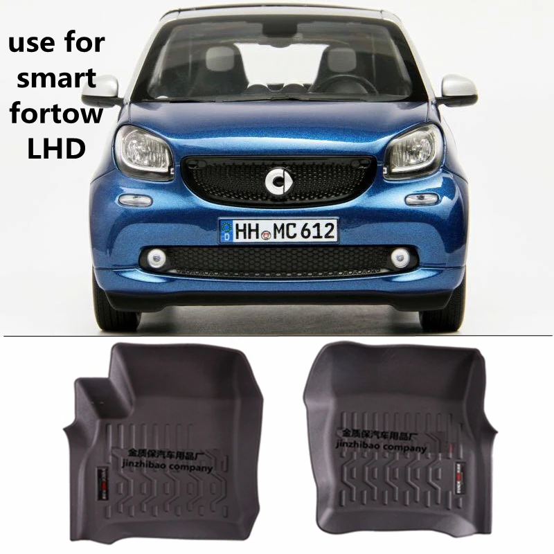 

Use for BENZ 453 Smart for tow car carpet AllWeather smart fortow Mat Set Trim to Fit For smart 453 for tow waterproof floor mat