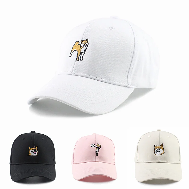 new cotton baseball cap Lovely Animals caps men women Akita dog embroidery pattern hat outdoor sun hat adjustable sports cap