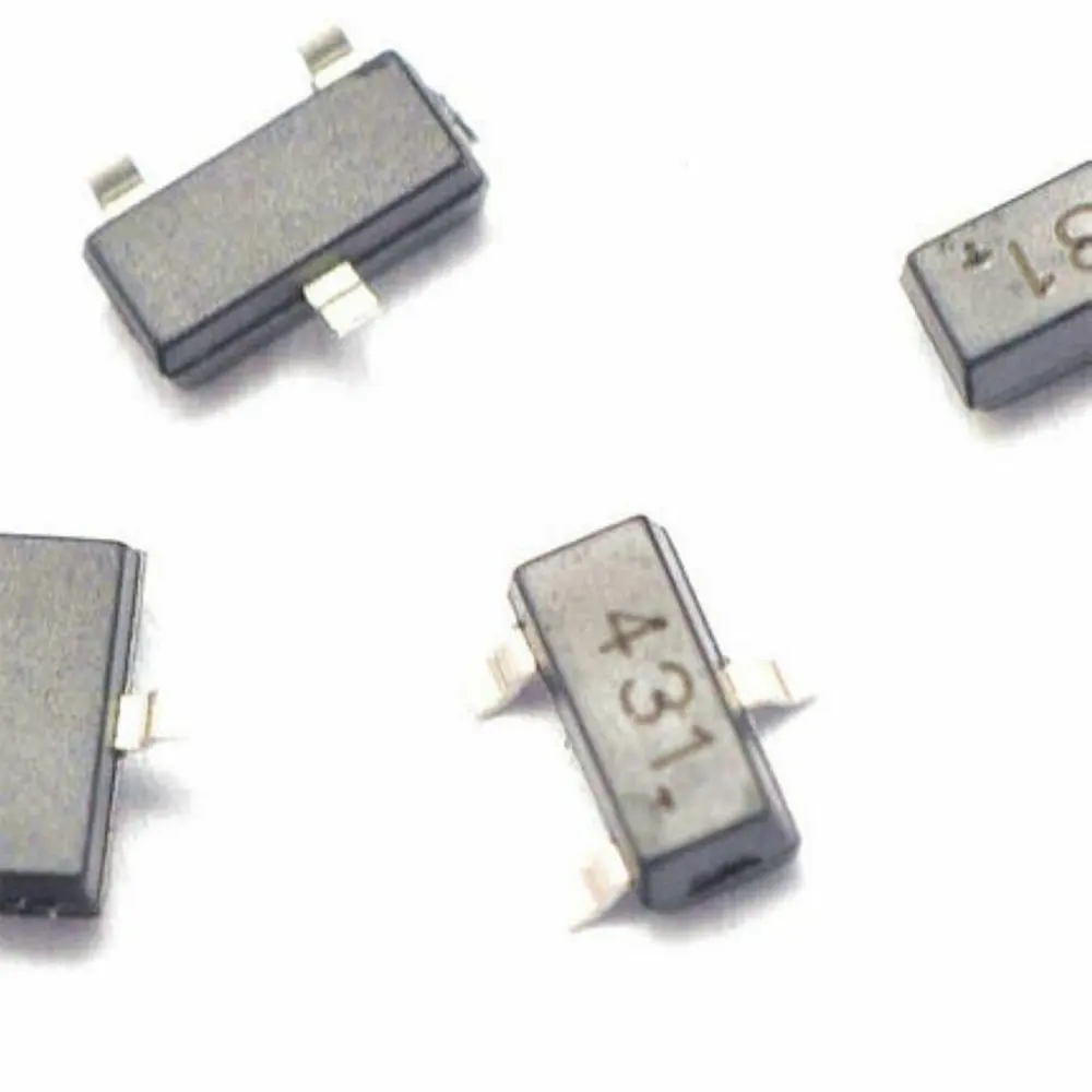 50PCS TL431 431 TL431A SOT-23 Chip Regulators Transistor