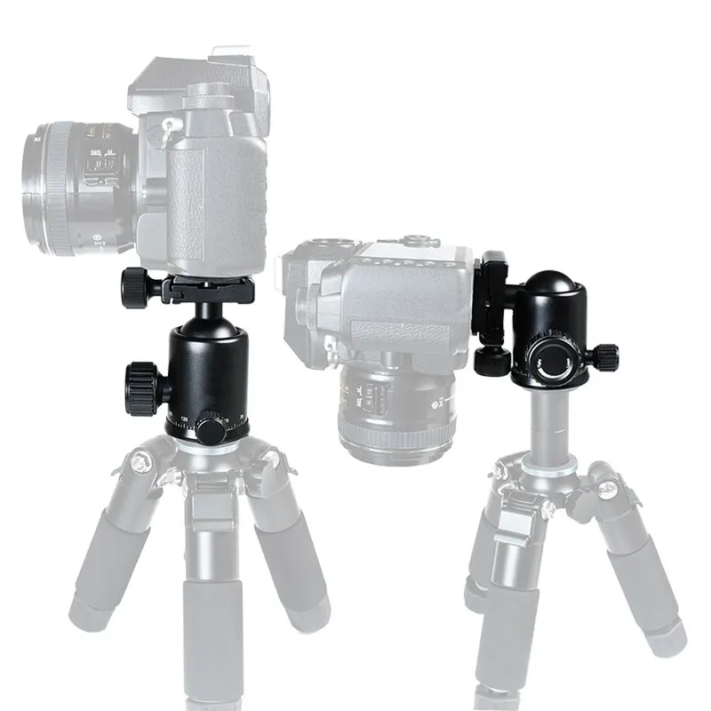 파노라마 샷 삼각대 헤드 회전 볼 헤드 36mm 볼 직경 카메라 Dslr Arca 용 퀵 플레이트가있는 모노 포드 마운트 어댑터