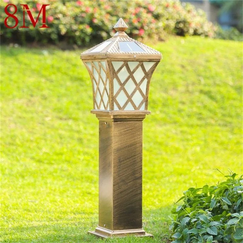 

8M Outdoor Solar Lawn Light Retro Garden Lamp Fixture LED Waterproof Decorative for Home Courtyard