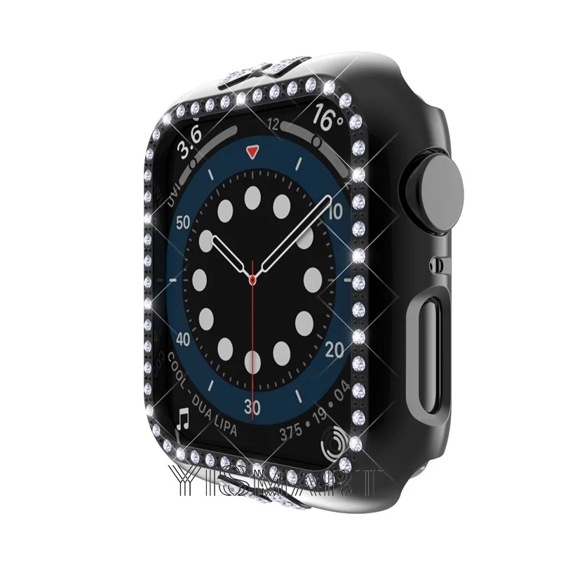 الماس الوفير واقية حافظة لساعة أبل غطاء سلسلة 6 SE 5 4 ل iWatch 40 مللي متر 44 مللي متر الذكية سوار اكسسوارات
