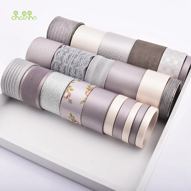 High Quality,Mixed Grey Colour Ribbon Set For DIY Handmade Gifts&Crafts Packing,Hair Ornament Accessories,HB129