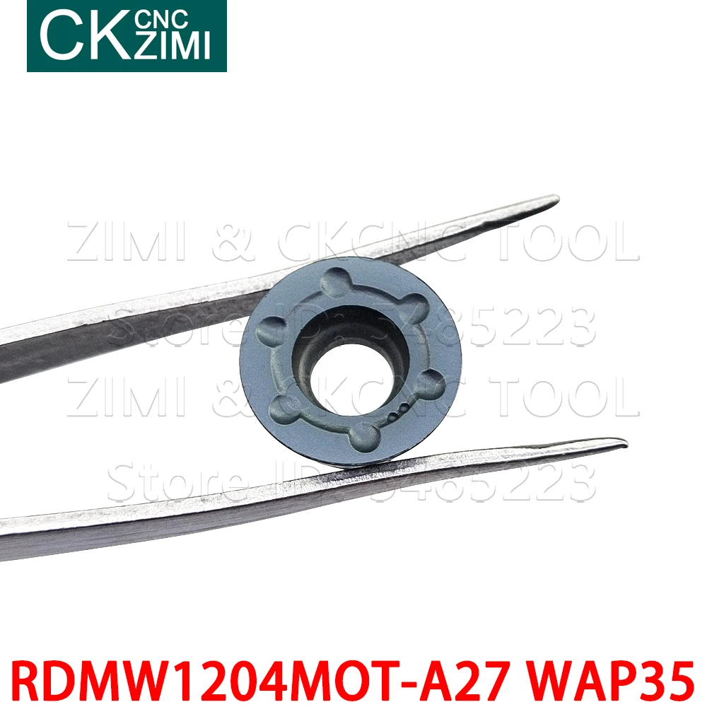 Insertos de carburo de fresado circular, herramienta indexable de torno de Metal CNC, 10P RDMW RDMW1204MOT-A27 WAP35 RDMW1204M0T-A27 WAP35