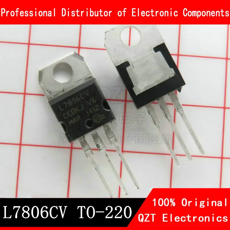 10PCS L7806CV L7806 TO220 7806 MC7806 LM7806 TO-220 novo e original Chipset IC