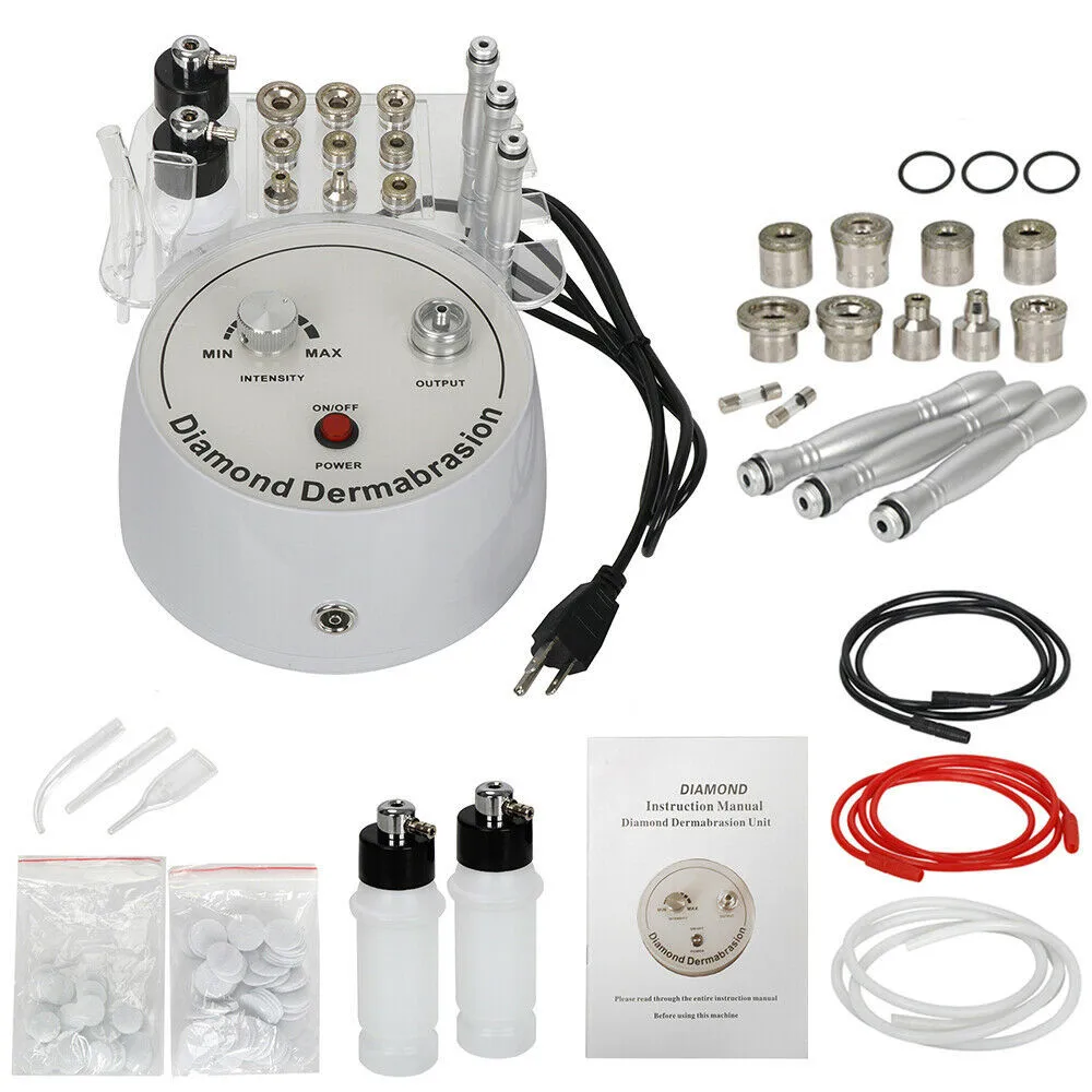 3 In 1 Diamond Microdermabrasion Machine Diamond Dermabrasion Machine for Facial Peeling Skin Care Home Salon Spa with Spray