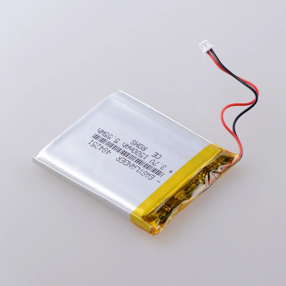 3.7 فولت 1500 مللي أمبير 484251   JST 1.25mm 2pin بطارية ليثيوم أيون ليثيوم بوليمر قابلة للشحن