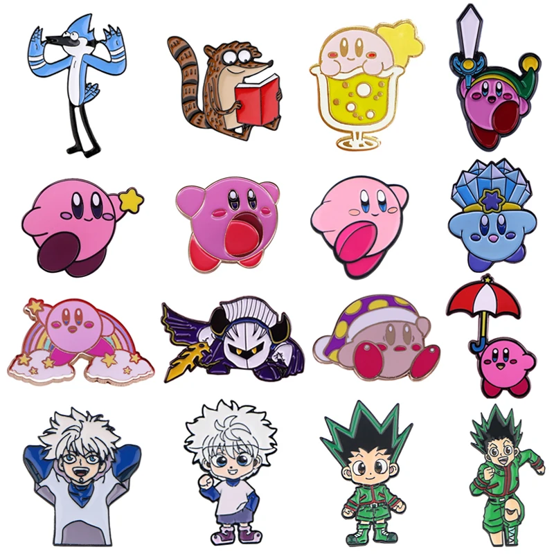 

20pcs/lot BH1500 Blinghero Anime Cute Jewelry Metal Enamel Pins and Brooches for Lapel Pin Backpack Bags Badge Funny Gifts